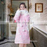 Popular Long Style Design Cute Girls and Women's Coral Fleece Night Skirt Hearted Bathrobe and With Round Collar thumbnail-2