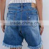 Runwaylover4987 Europe Style New Design Ripped Long Denim Shorts thumbnail-2