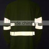 100%polyester hi Vis Rib Collar Long Sleeve Wicking High Visibility T-shirt thumbnail-6
