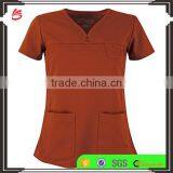 Colorful 2017 Custom Fashionable Scrub Top Nurse Hospital Uniforms Medical Scrubs Designs thumbnail-2