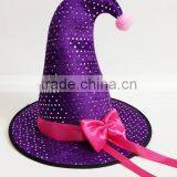 2X Lovely Witch Hat With Bow Knot Halloween Hat for Kids New thumbnail-3