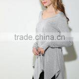 Fashion Women's Sexy Fashion Loose Tops Long Sleeve V Neck Casual Blouse For Sale thumbnail-5