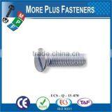 Made in Taiwan High Quality Stainless Steel Machine Screw Flat Head Screw Slotted Screw thumbnail-4