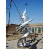 Bicycle Riders Stainless Steel Sculpture for Park thumbnail-2