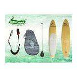 Swallow Tail SUP bamboo paddle board with deck / Double Cancave