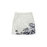 White Flower Print Ladies Casual Skirts / Summer Girls Short Skirt