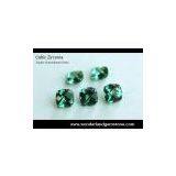 CUBIC ZIRCONIA, GREEN SQUARE CHECKBOARD thumbnail-1