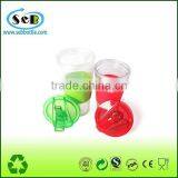 Double Wall Insulated Plastic Mason Jar Tumbler Mug With Striped Straws thumbnail-4