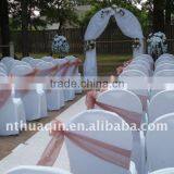 White Polyester Seat Cover Wedding and Banquet Chair Cover