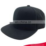 Custom 6 panel embroidery snapback with your own logo black cap