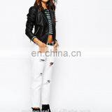New Look Black Leather Biker Jacket for Women thumbnail-5