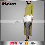 Latest Beautiful Top Adults Age Group And OEM Supply Type Fancy Islamic Clothes High -low Long Puff Knit Girls Tunic /Blouse thumbnail-1