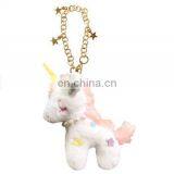customized mini animal plush toy unicom and key chain,stuffed horse peral necklace