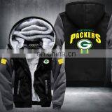 Football Bay Packers Zipper Thicken Outdoor Hoodie Sports Jacket thumbnail-3