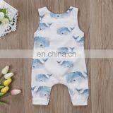 2020 Newborn Summer Baby Kids Romper Sleeveless Whale Print Shorts Toddler Rompers Baby Romper Printed Infant Bodysuit thumbnail-2