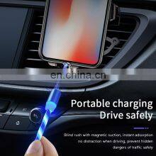 Shenzhen Data Line Newest 2020 Golden Sky Colorful Nylon 1M Micro Usb Type-C Ios Cable 3 In1 Fast Charge Cellphone Data Line thumbnail-2