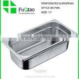 Hotel supplies stainless steel perforated gastronorm food pan