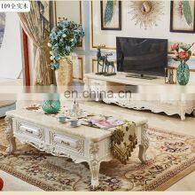 Canada Wooden TV Stands Luxury Marble Table Set Solid Wood Carving Multi-Size Optional thumbnail-3