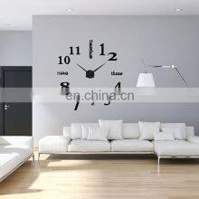 Modern Design 3d Diy Mirror Frameless Wall Sticker Clock Decor thumbnail-5