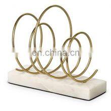 White Marble Base & Gold Weir Toast Rack