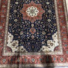Yamei Lagend Blue Color Persian Silk Carpet and Rug 4x6ft thumbnail-5