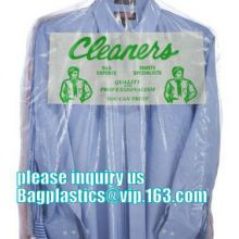 Dry cleaning plastic non-woven garment bags dust cover for clothes storage,Clear Vinyl Showerproof PEVA Plastic Garment