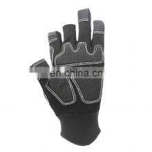 Microfiber Touch Screen Synthetic Leather Driver Gloves With Elastic Cuff thumbnail-3