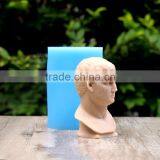 unique promotion gift/customized 3D celebrity statue FDA silicone soap mold
