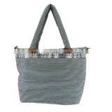 Standard Size Cotton Tote Bag with Horizontal Stripes