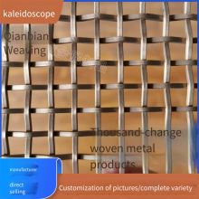 Customized Twill Pattern Woven Mesh for Living Rooms, Opera House Color - Matched Perforated Metal Sheets, Matt Black Painted Wire Mesh thumbnail-2