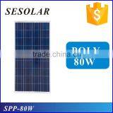 best price 12v poly solar panel 80w,80 watt solar panel