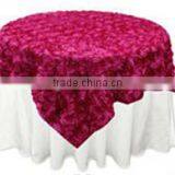Beige Rossette Table Overlay for Events thumbnail-2