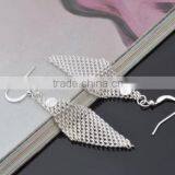 Silver Plated Piercing Rhinestone Prismatic Earring With Hook thumbnail-2