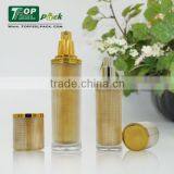 Wholesale Luxury Acrylic Gold Cosmetics Lotion Bottle ,Golden Spray Cosmetic Containers, thumbnail-3