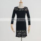 Autumn Fall Dress Woman Trendy Cotton Dress With Lace Joining Together Supplier's Choice thumbnail-2