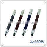 Leather Imprint Mini Touch Screen Logo Stamp Refill Stylus Metal Ballpoint Pen thumbnail-6
