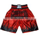Red Black xxxl metallic gold mma fight competition shorts with embroidery