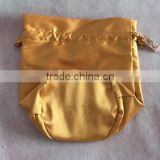 Satin Drawstring Pouch With Round Bottom
