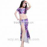 Spandex Handmade Belly Dance Costumes Plus Size With Fishtail Skirt