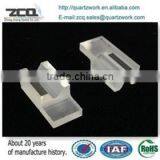 CNC Machined V Shape Groove Quartz Glass Part thumbnail-2