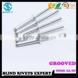 HIGH QUALITY FACTORY OPEN END ALUMINUM GROOVED BLIND RIVETS FOR WOOD thumbnail-1