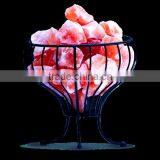 Mellon Shape Iron Basket Salt Lamp