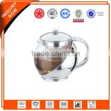 supermarket hot selling pyrex stainless steel glass teapot