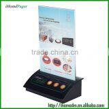 Nice Wireless Button With Menu Holder \ Restaurant Service Button
