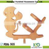 High Quality Cheap Custom Animal Shape Bamboo Wine Rack ,hanging Wine Glass Rack for Decoration thumbnail-6