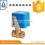 SR202 Two-way electrical brass valve for HVAC system