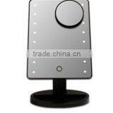 New Products Two Sides Foldable Solid Colored Portable LED Light Pocket Makeup Mirror