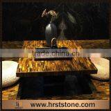 Yellow Tiger Eye Stone Marble Mosaic Counter