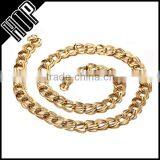 Fashion Top Sale Stainless Steel Double Gold Chain thumbnail-1