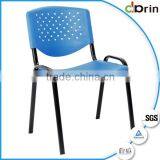 Blue Plastic Staff Chair no Wheels thumbnail-2